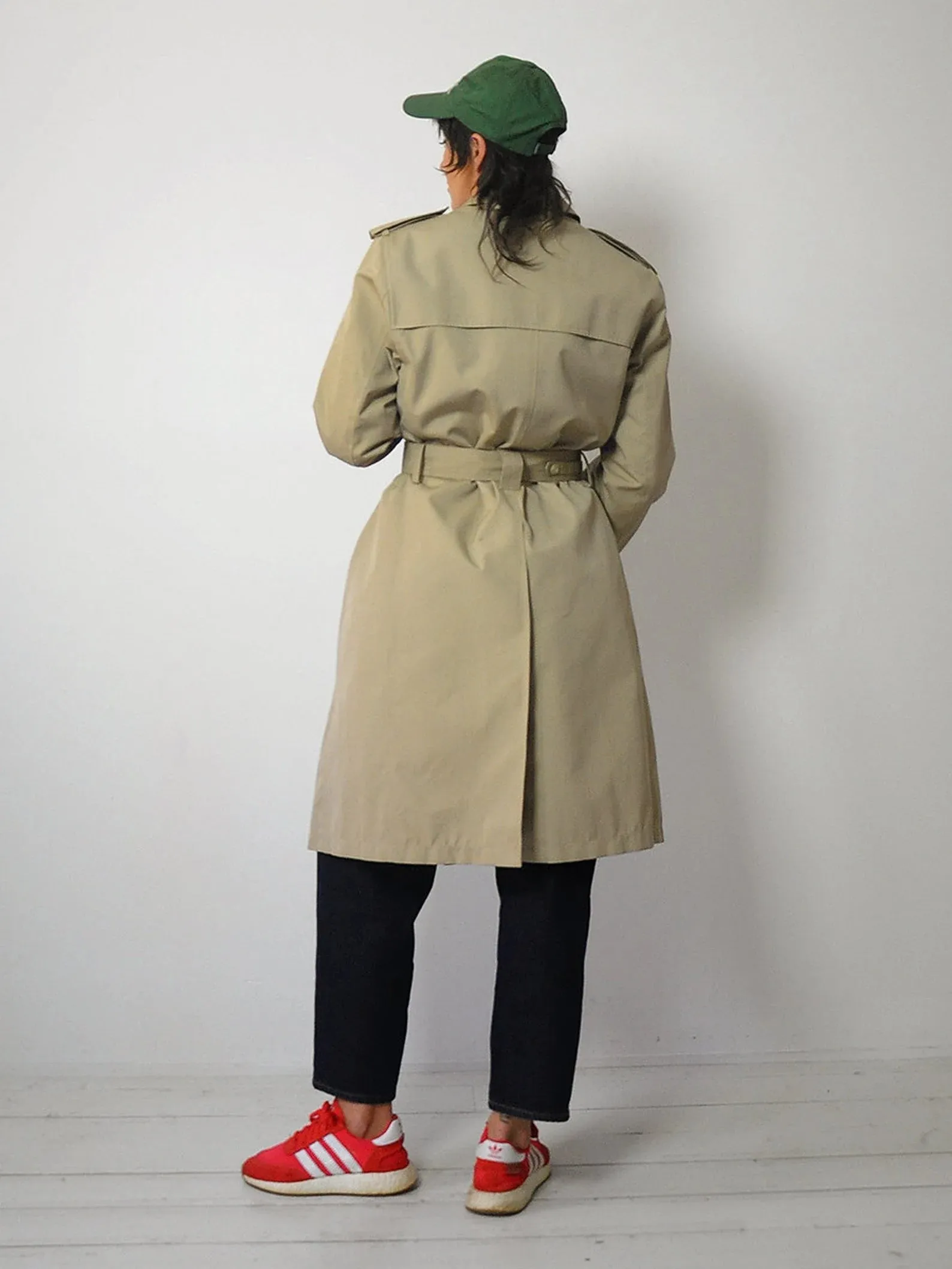 1970's Faux Fur Lined Trench Coat