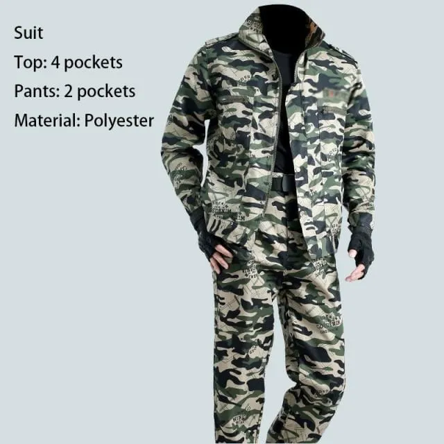 2021 New Spring And Autumn Outdoor Camouflage Suit Men's Labor Protection Suit Welder Wear-resistant Overalls