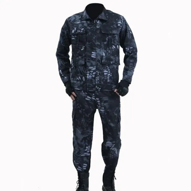 2021 New Spring And Autumn Outdoor Camouflage Suit Men's Labor Protection Suit Welder Wear-resistant Overalls