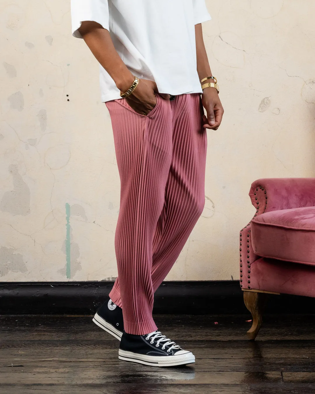 404 Harbour Plisse Pants Pink