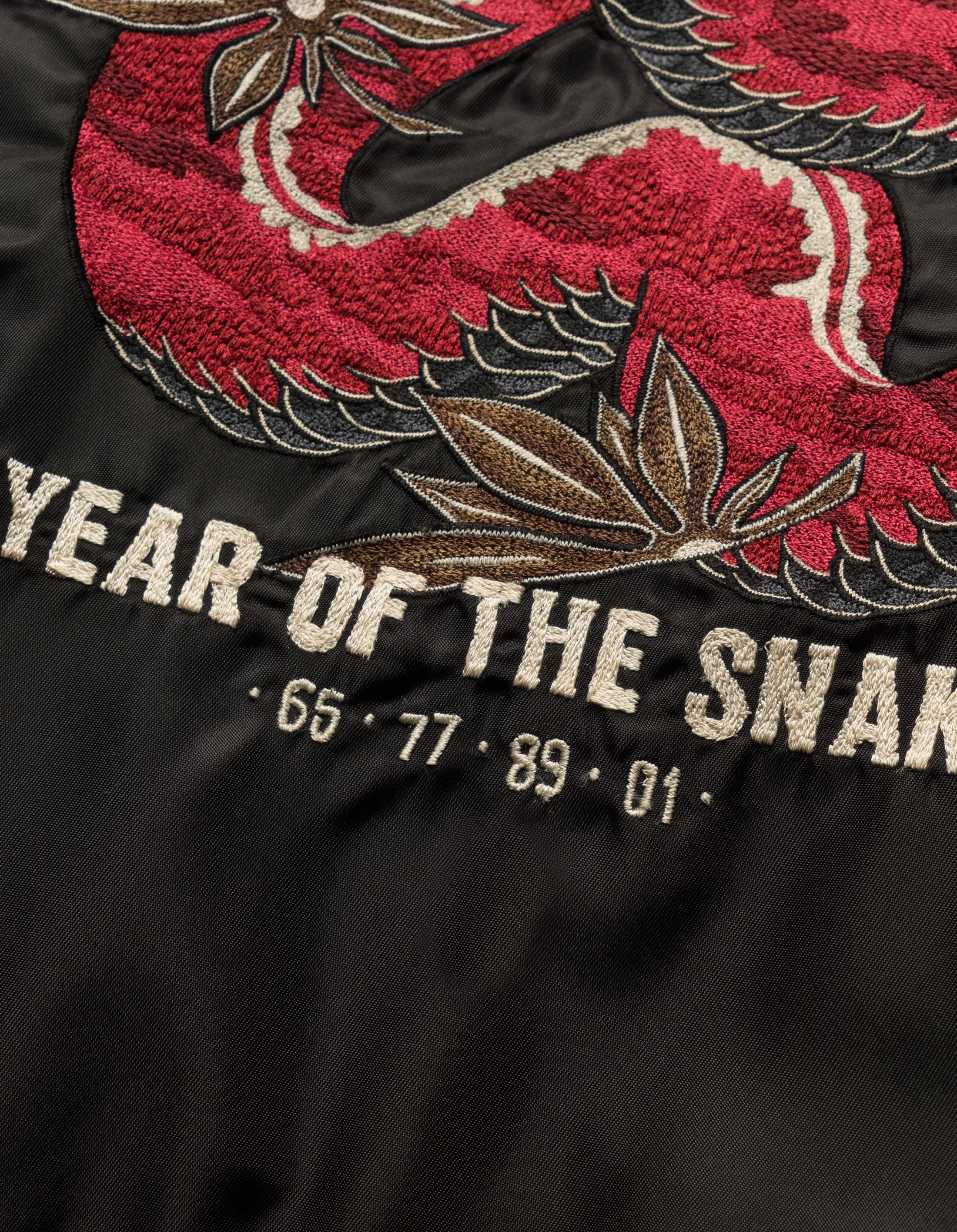 6006 Year of the Snake MA1 Kimono Black