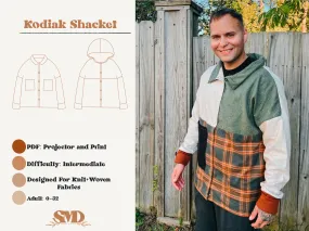 Adult Kodiak Shacket Digital Sewing Pattern Sizes 0-32