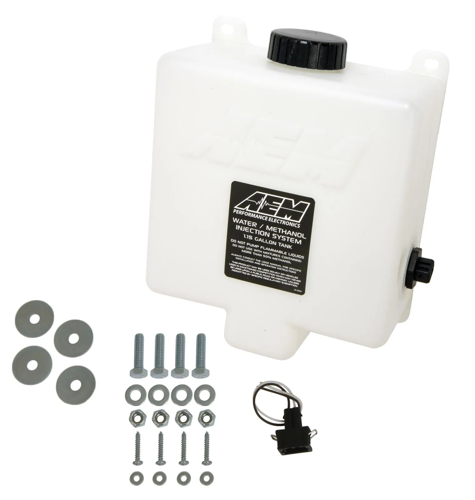 AEM 30-3325 V2 Water / Methanol Injection 1.15 Gallon Tank Kit with Conductive Fluid Level Sensor