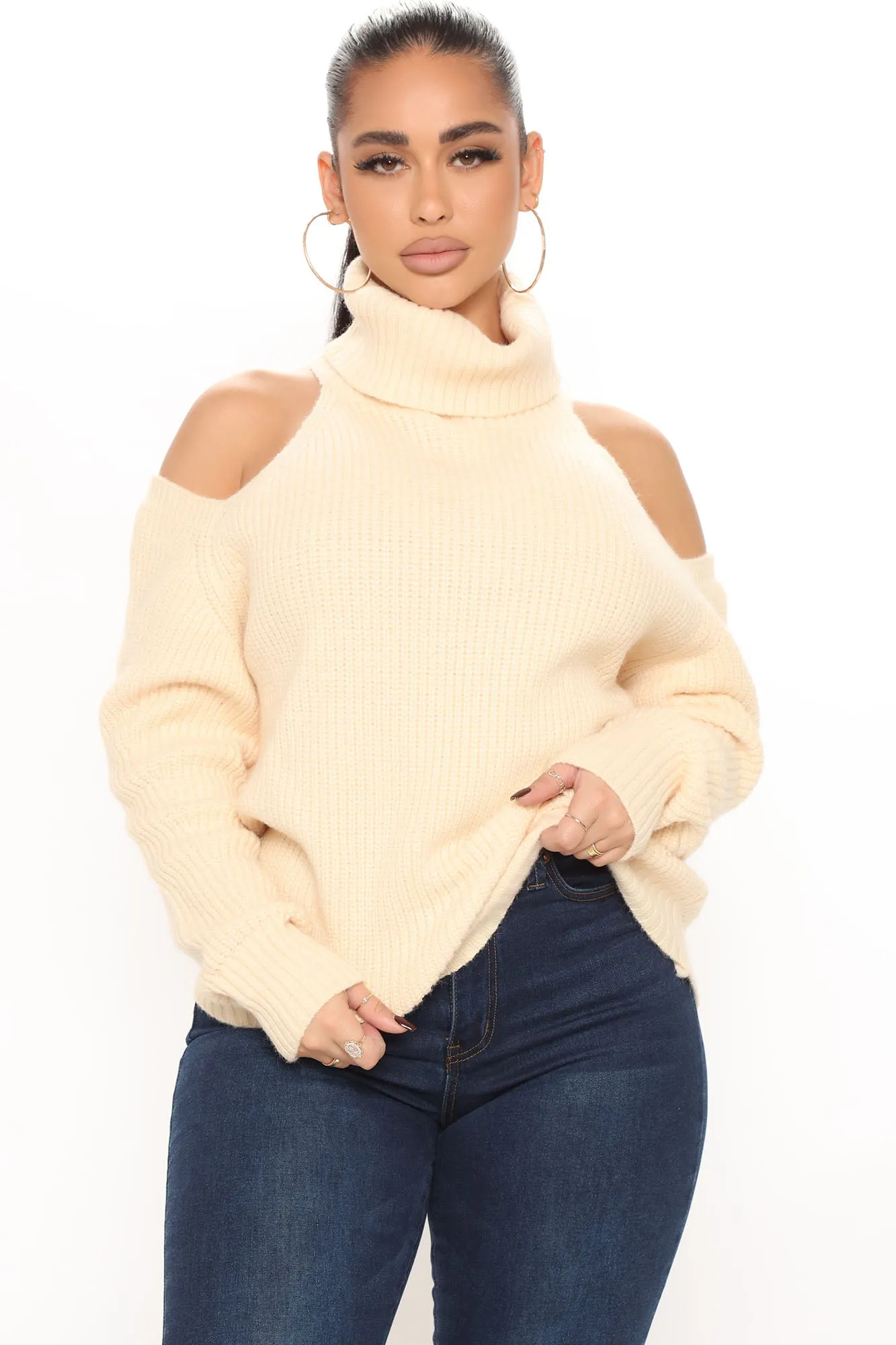 Alana Turtleneck Sweater - Cream