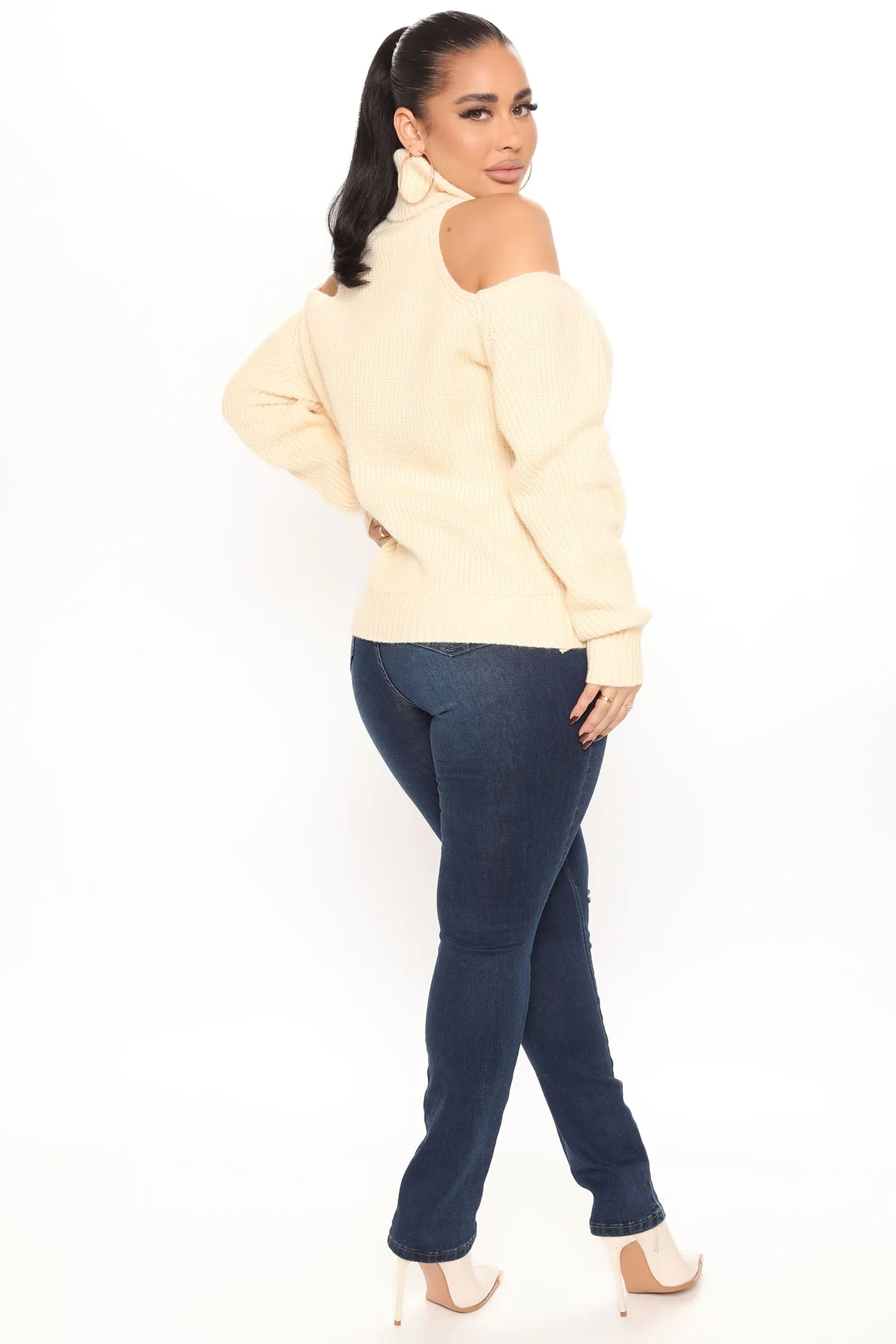 Alana Turtleneck Sweater - Cream