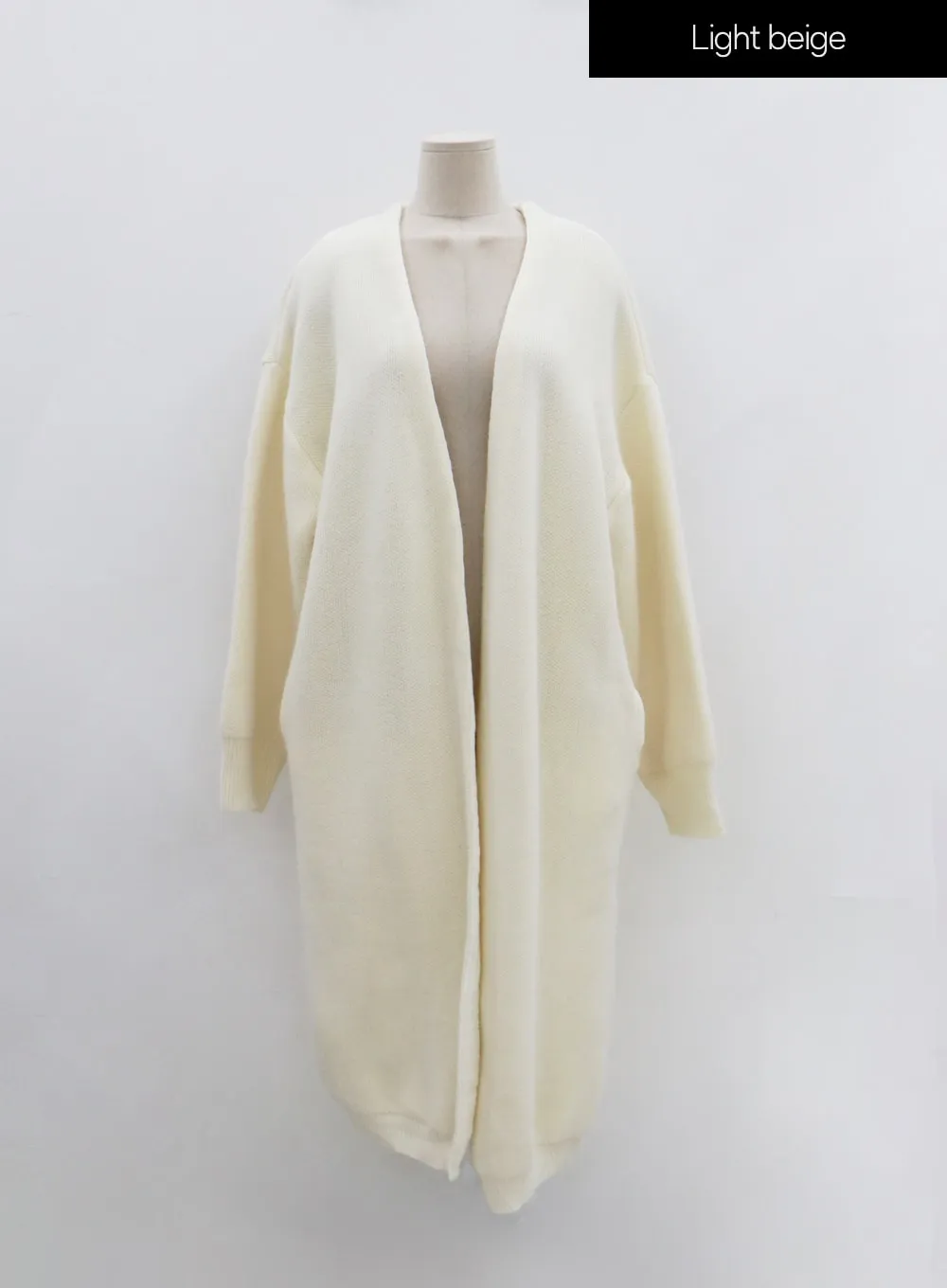 Angora V-Neck No Button Long Cardigan IO12