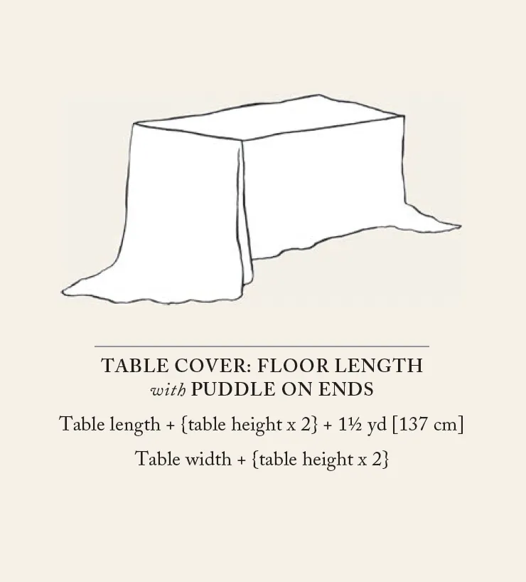 Antique White Table Cover 104-inch Width