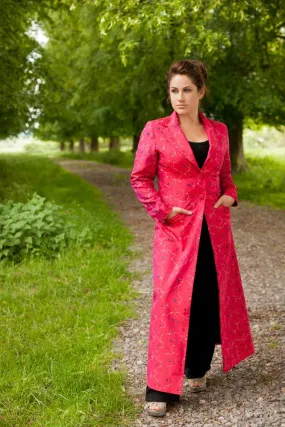 Aquila Coat in Hot Cerise - Sale