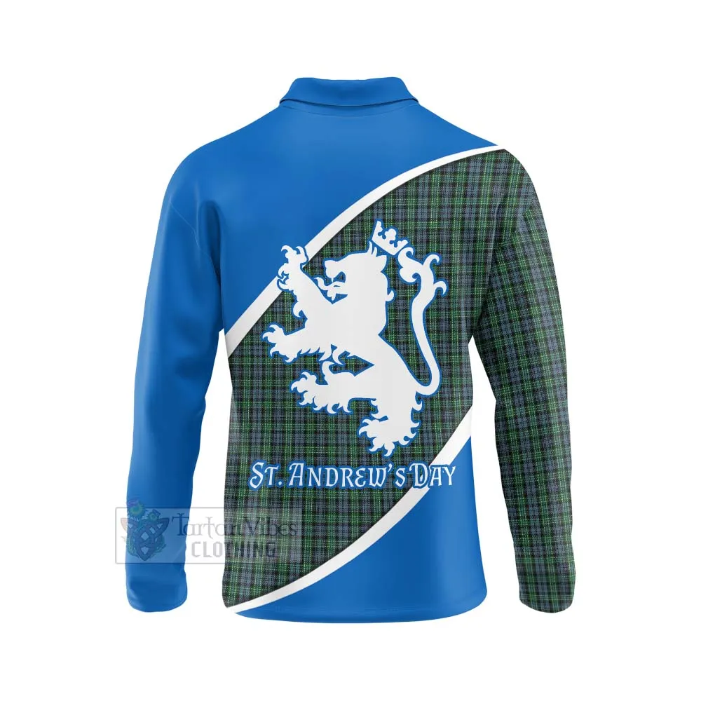 Arbuthnot Family Crest Tartan Long Sleeve Polo Shirt Celebrate Saint Andrew's Day in Style