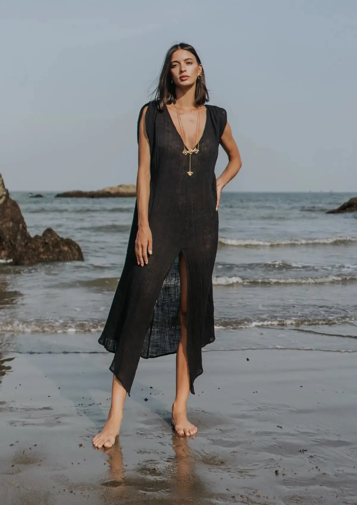 ARES KAFTAN - BLACK