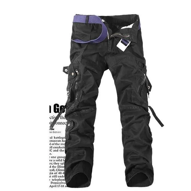 Army Camouflage Cargo Tactical Military Pants 42 40 38-28 PLUS LARGE SIZE Brand Multi-pocket Overalls Trousers