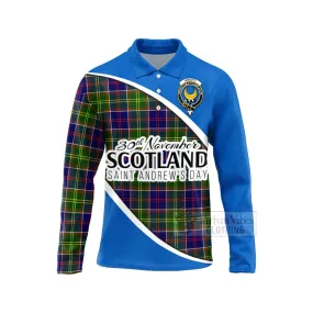 Arnott Family Crest Tartan Long Sleeve Polo Shirt Celebrate Saint Andrew's Day in Style