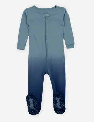 Baby Footed Ombré Dye Cotton Pajamas