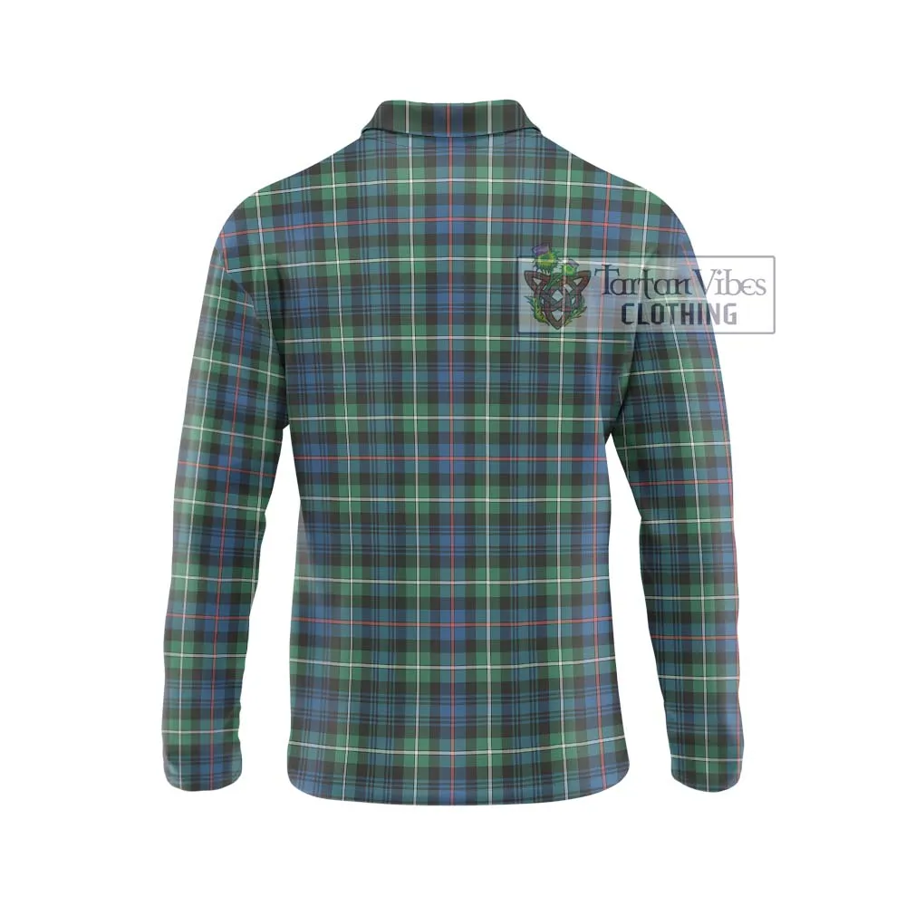 Baillie Ancient Tartan Long Sleeve Polo Shirt with Family Crest DNA In Me Style