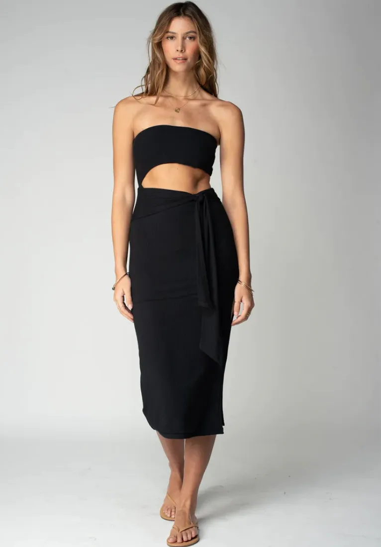 Baja Nights Black Cut Out Dress