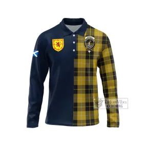 Barclay Dress Tartan Long Sleeve Polo Shirt Alba with Scottish Lion Royal Arm Half Style