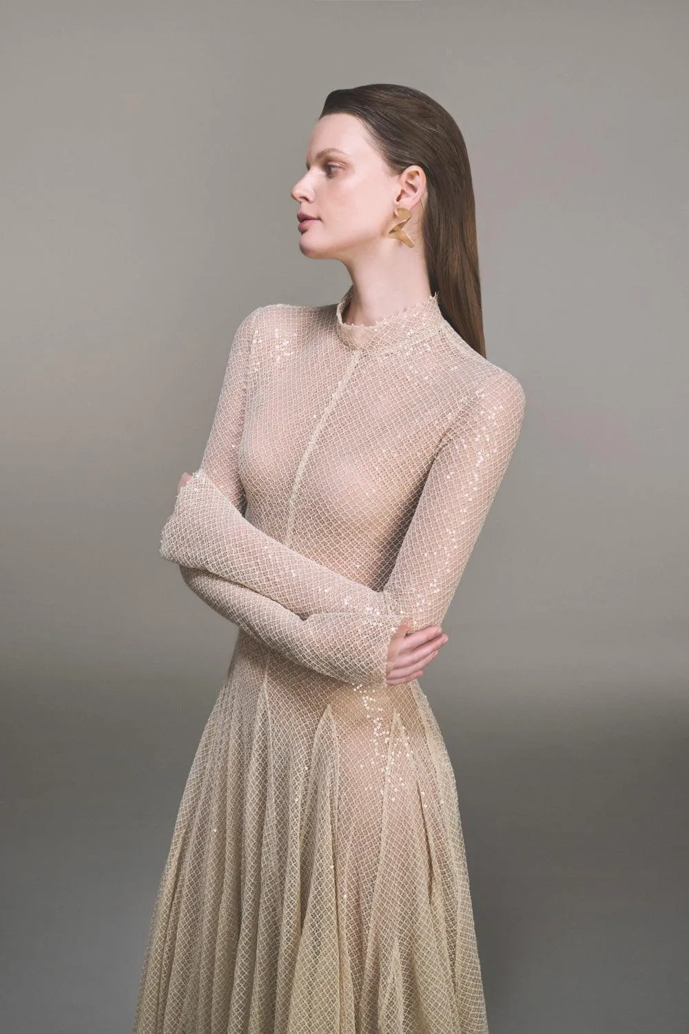 Beige Erytheia Dress