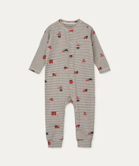 Birk Printed Pyjamas Jumpsuit - Holiday vehicles / Stripe navy