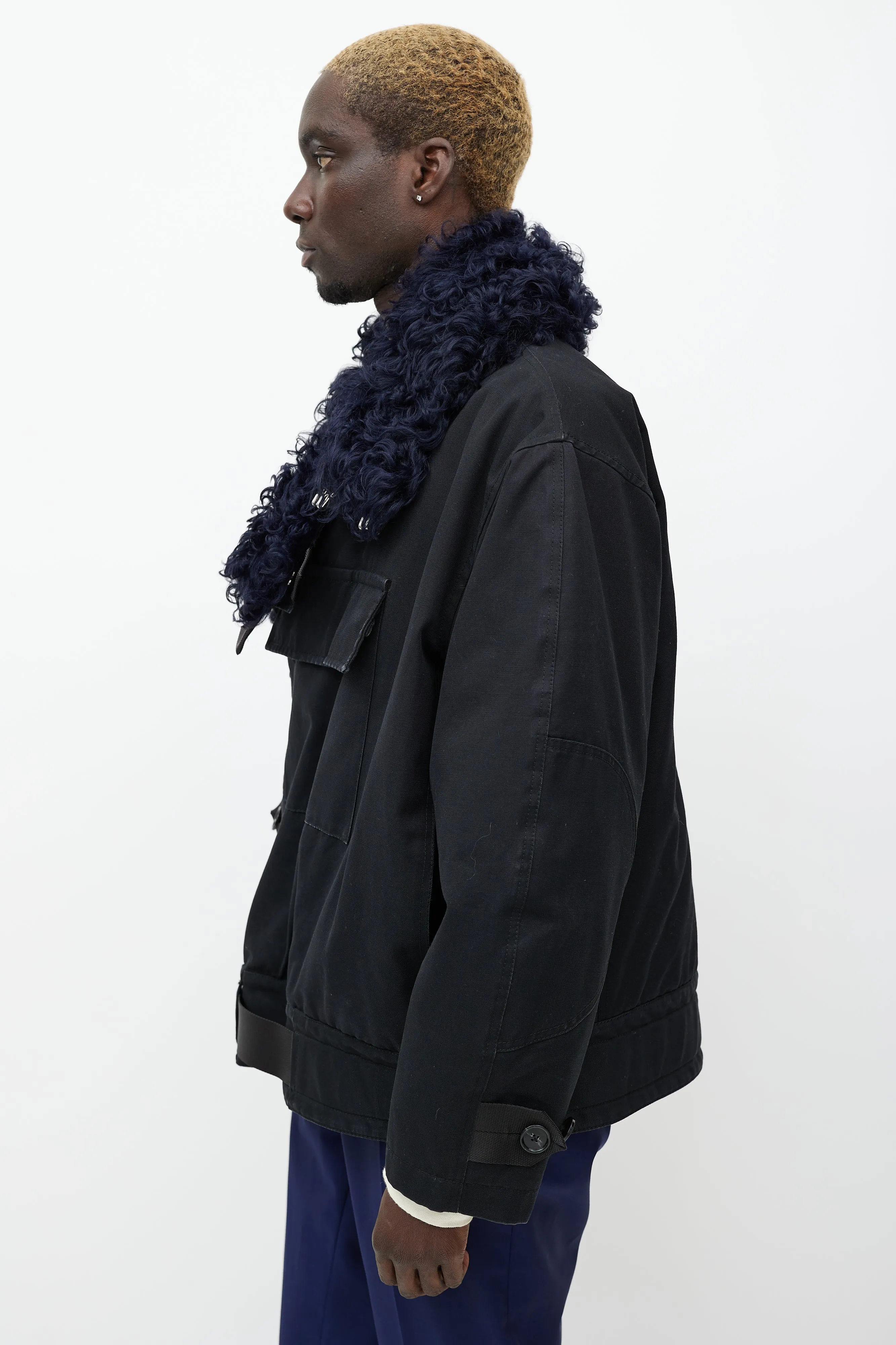 Black & Navy Cees Utility Jacket