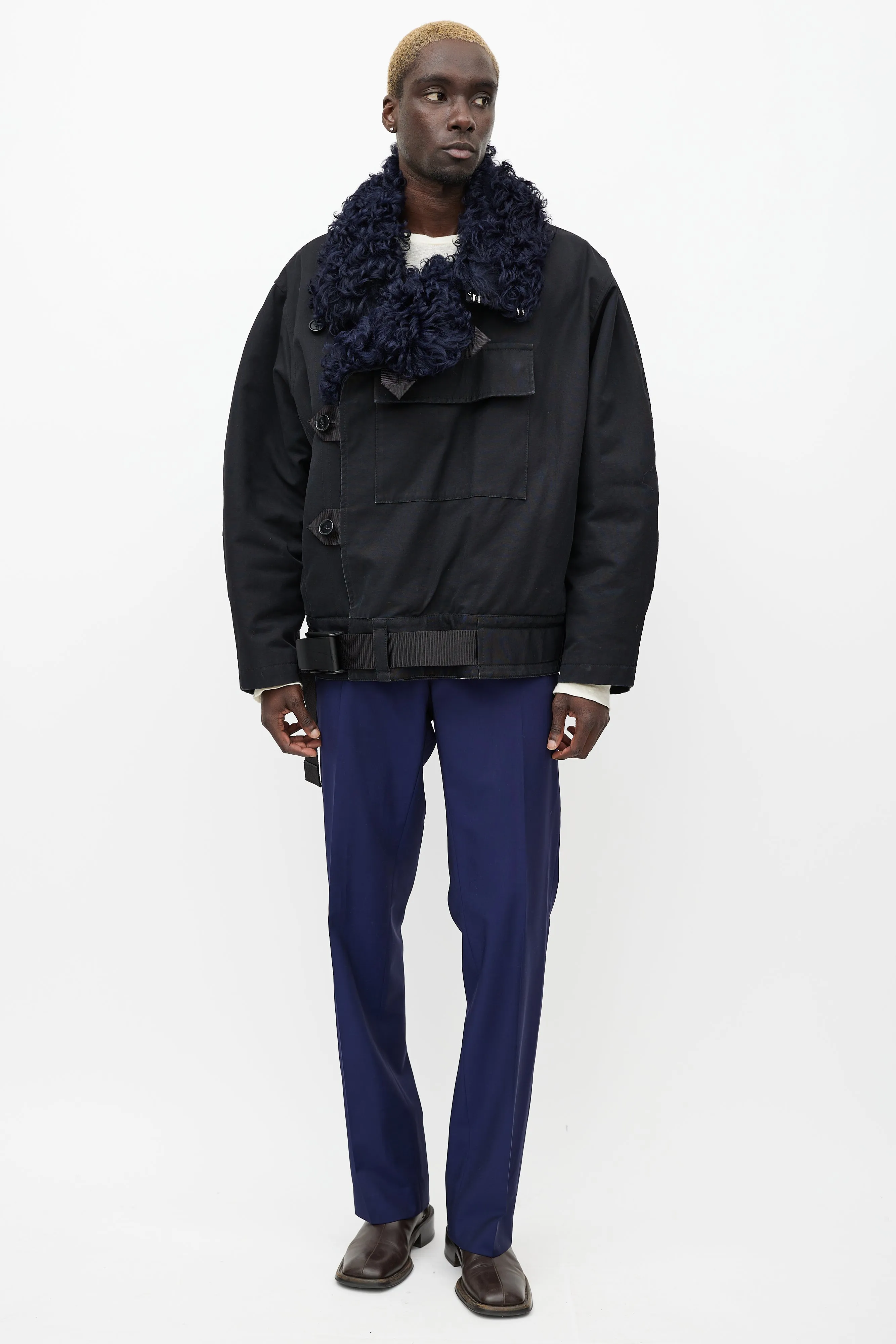 Black & Navy Cees Utility Jacket