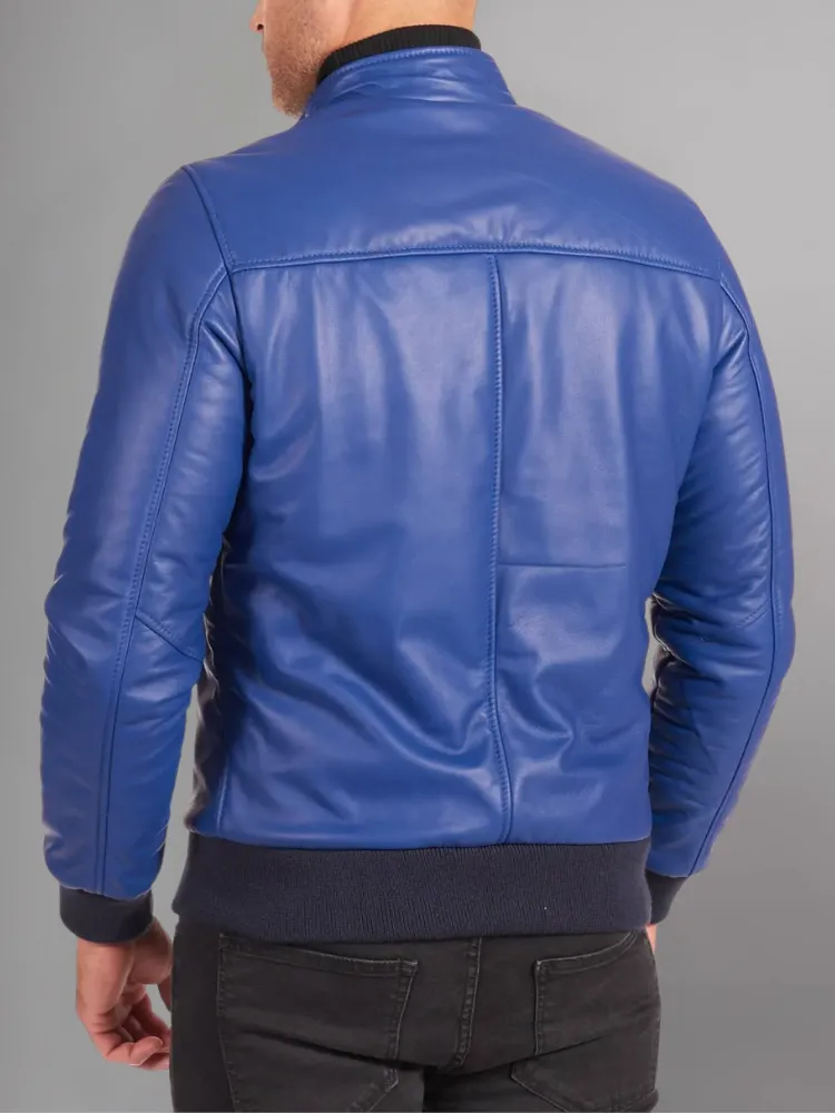 Black Bomber Leather Jacket