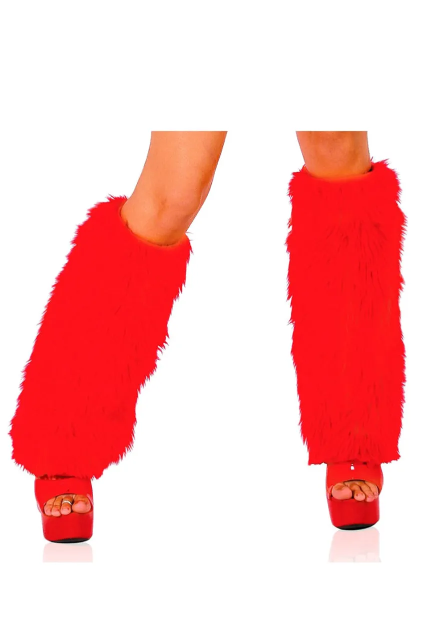 Black Fur Leg Warmers