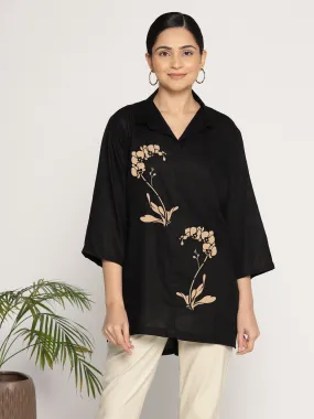 Black Rayon ShirtTop - Resplandor