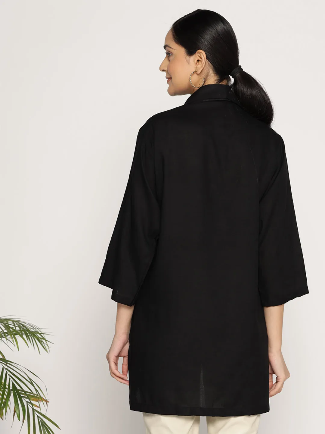 Black Rayon ShirtTop - Resplandor