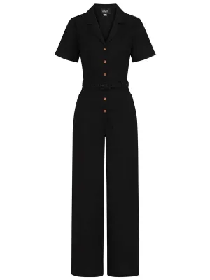 Black Siren Suit Vintage Style Jumpsuit