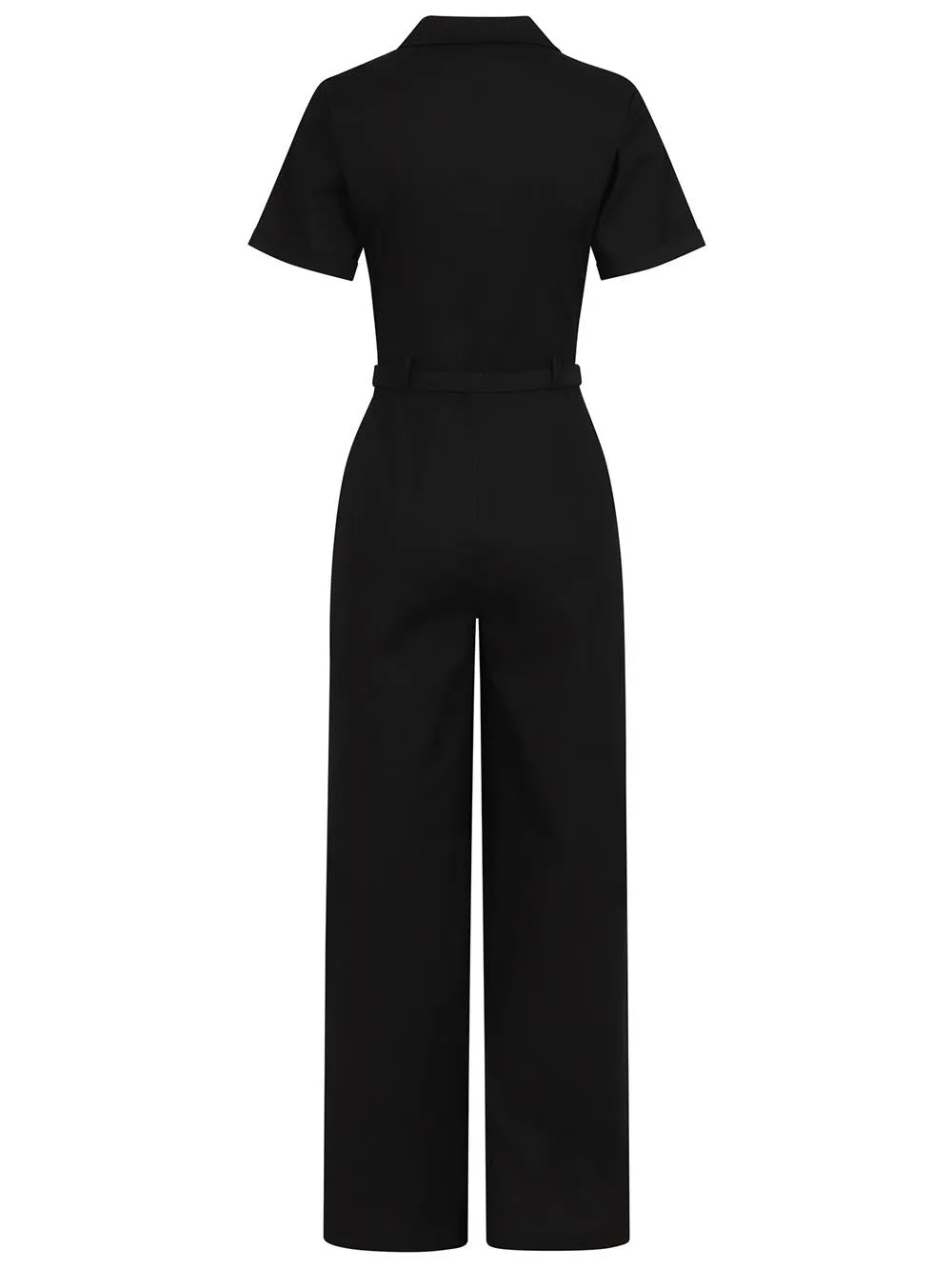 Black Siren Suit Vintage Style Jumpsuit