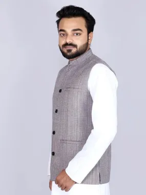 Black White Handwoven Cotton Modi Jacket