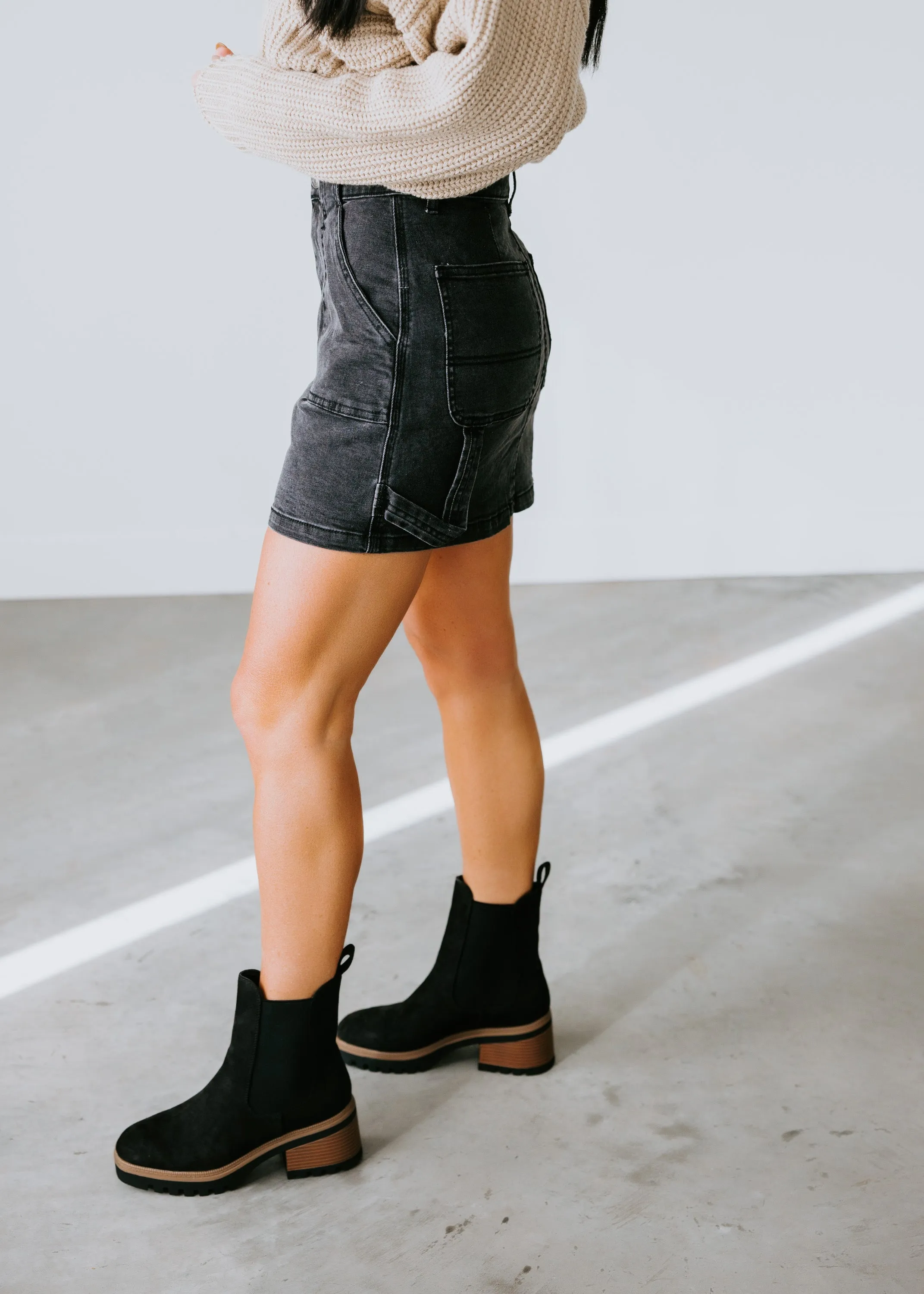 Blake Cargo Denim Mini Skirt