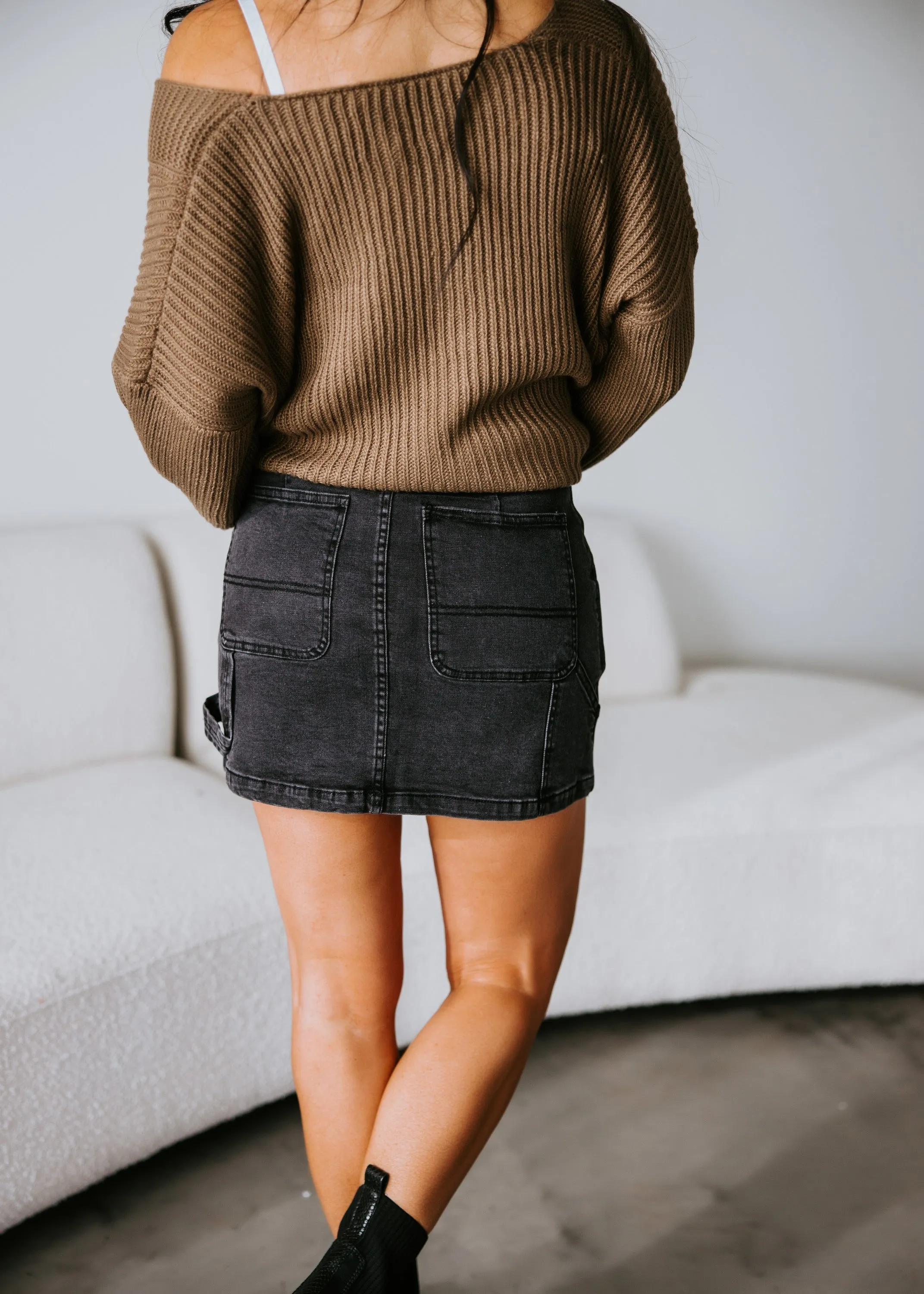 Blake Cargo Denim Mini Skirt