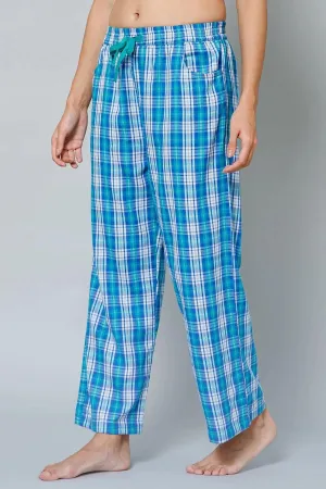 Blue Checkmate Pregnancy & Maternity Lounge Pants