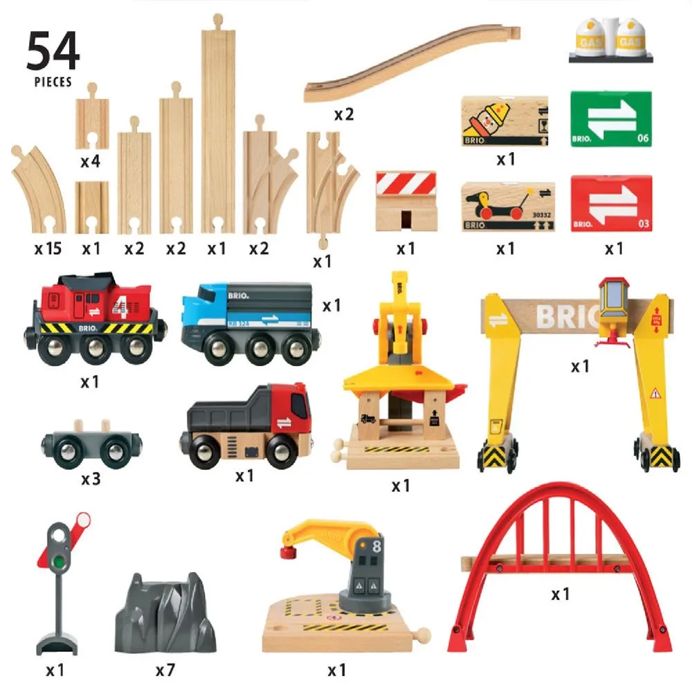 BRIO Set - Cargo Railway Deluxe Set 54 pieces 33097