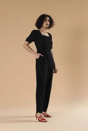 Business formal Black Jumpsuit- Qua