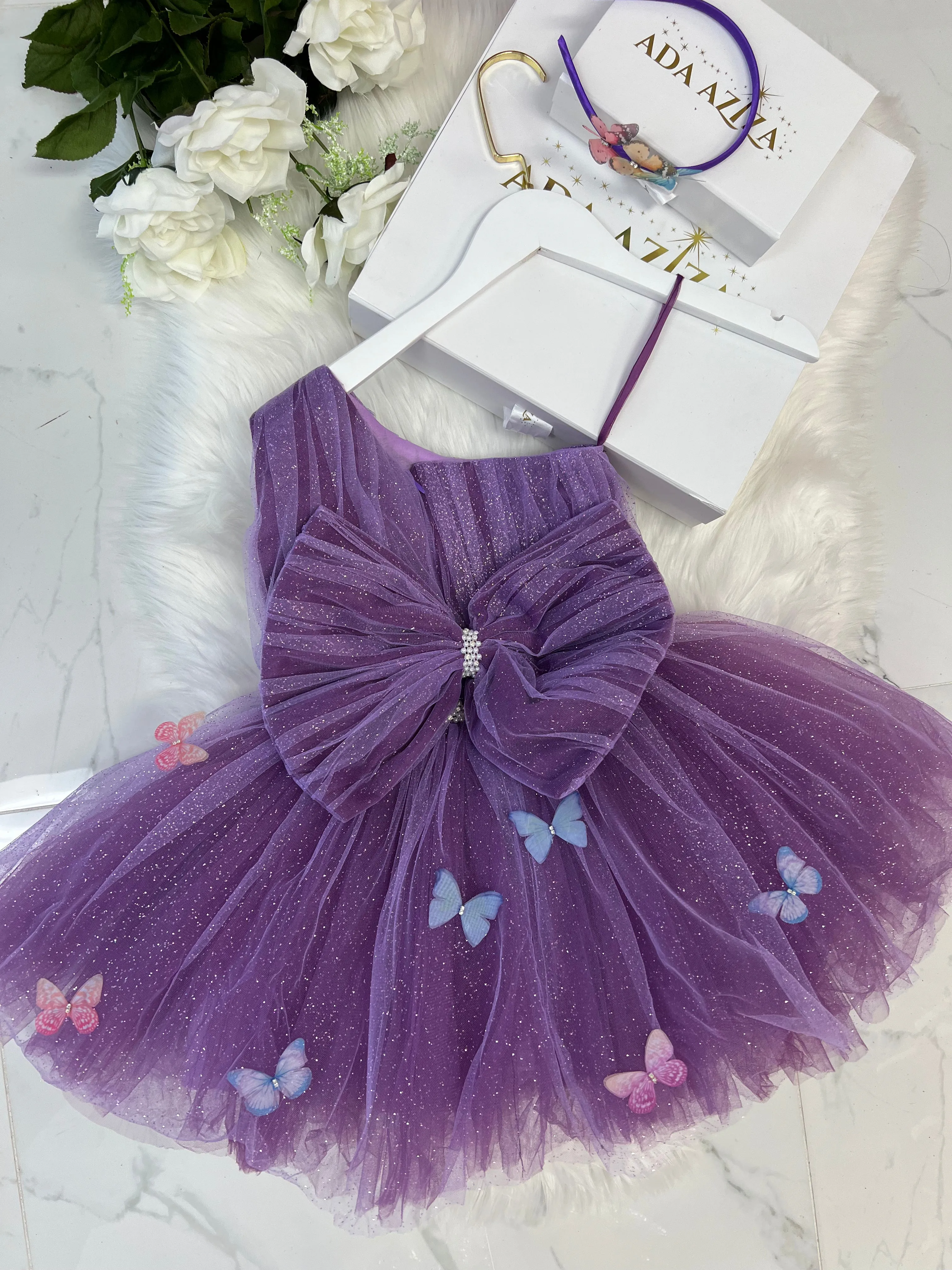 Butterfly dress in purple