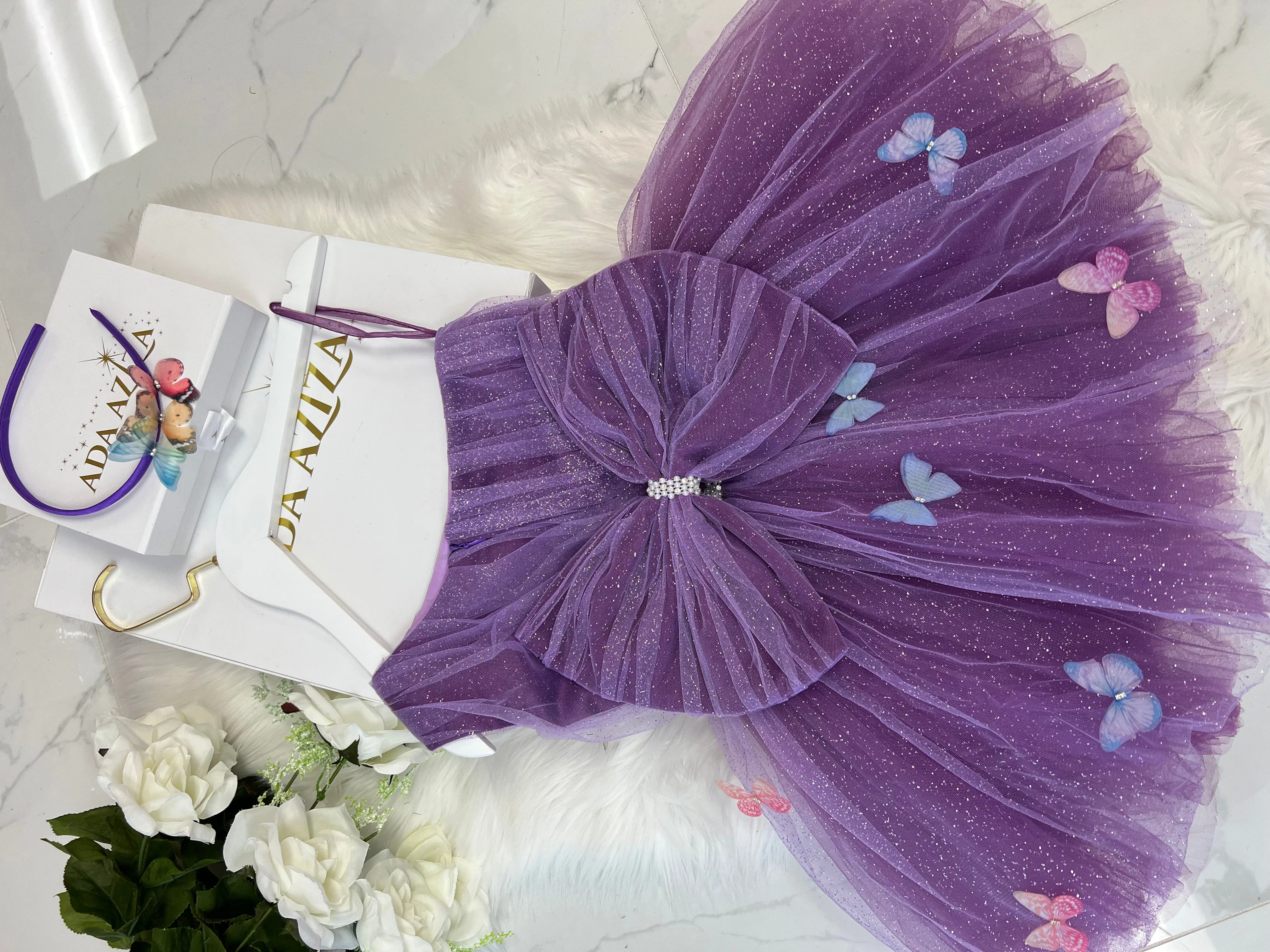 Butterfly dress in purple