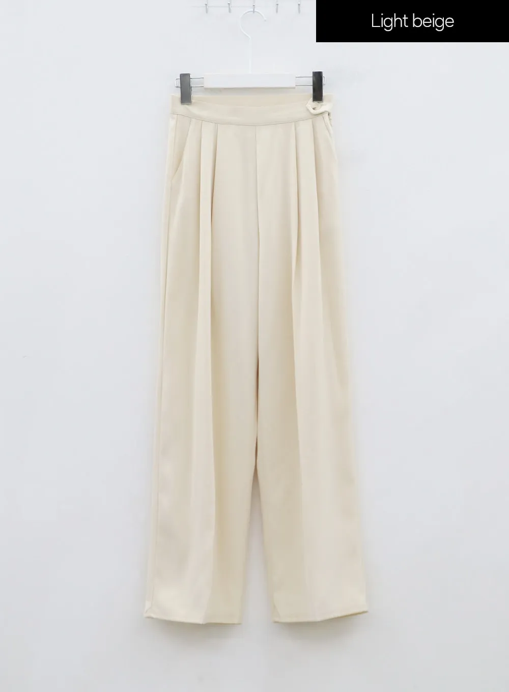 Button Wide Tailored Pants IO12