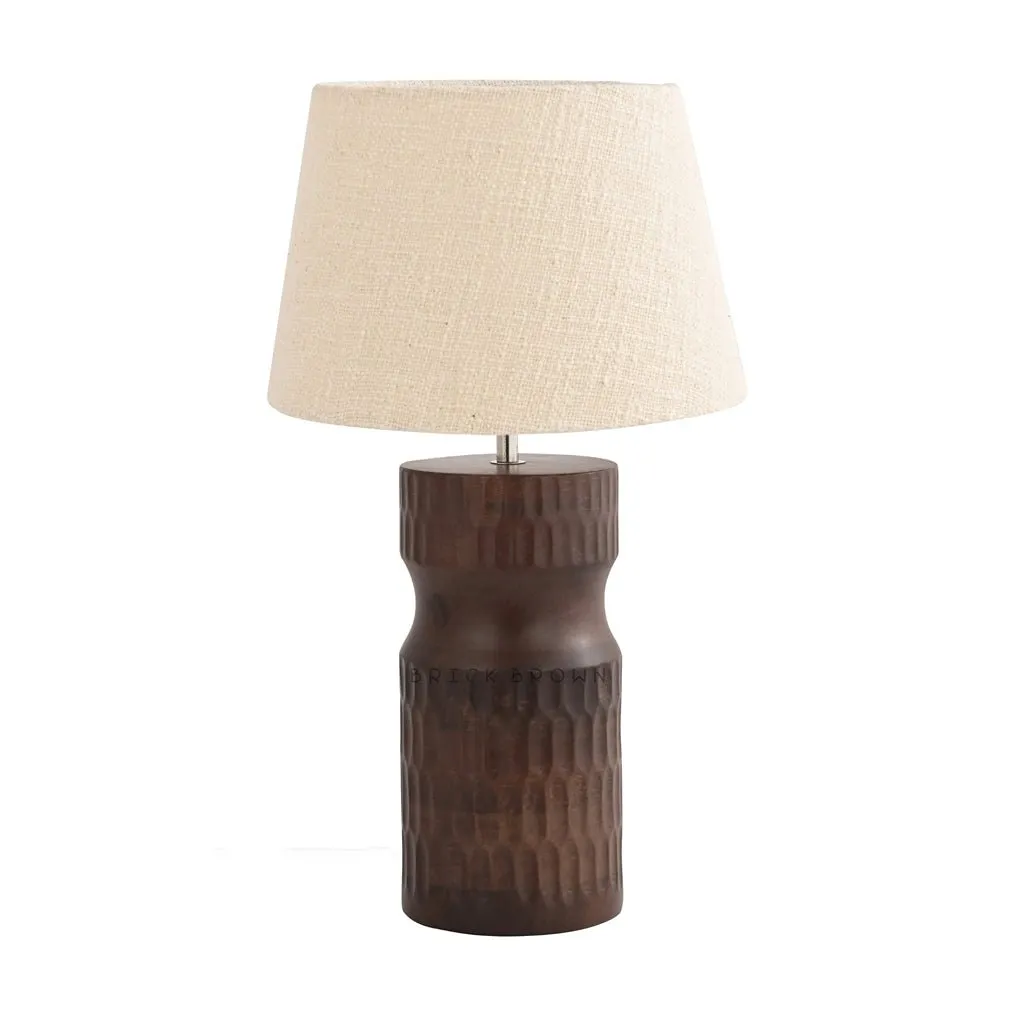 Carved Crust Night Lamp | Handcrafted Mango Wood Table Lamp