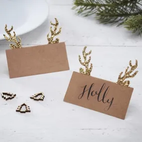 Christmas Antler Place Card Settings (10 Pack)