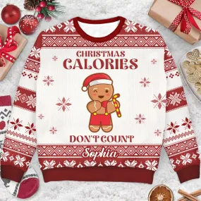 Christmas Calories Don't Count - Personalized Unisex Ugly Sweater