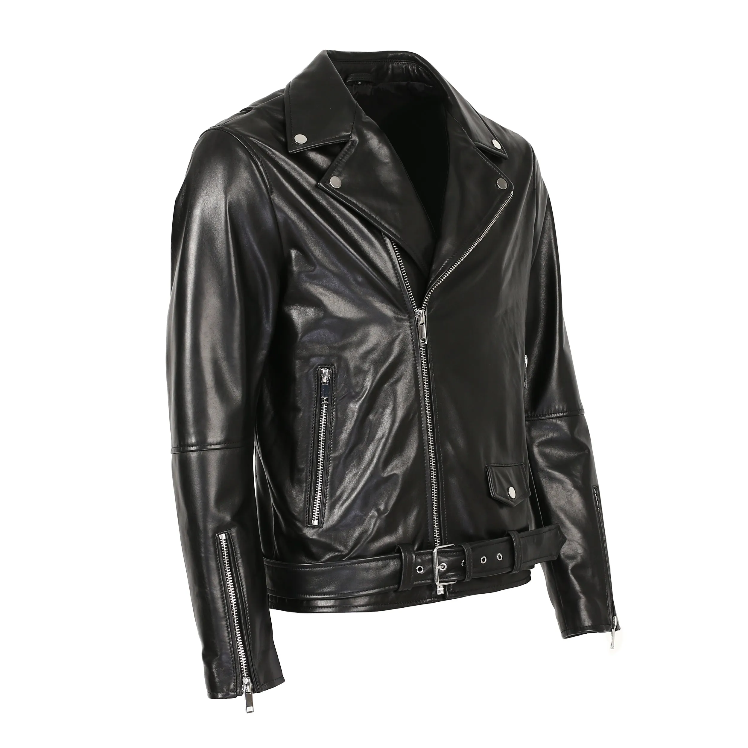 Classico Men's New Zealand Leather Motorcycle Jacket