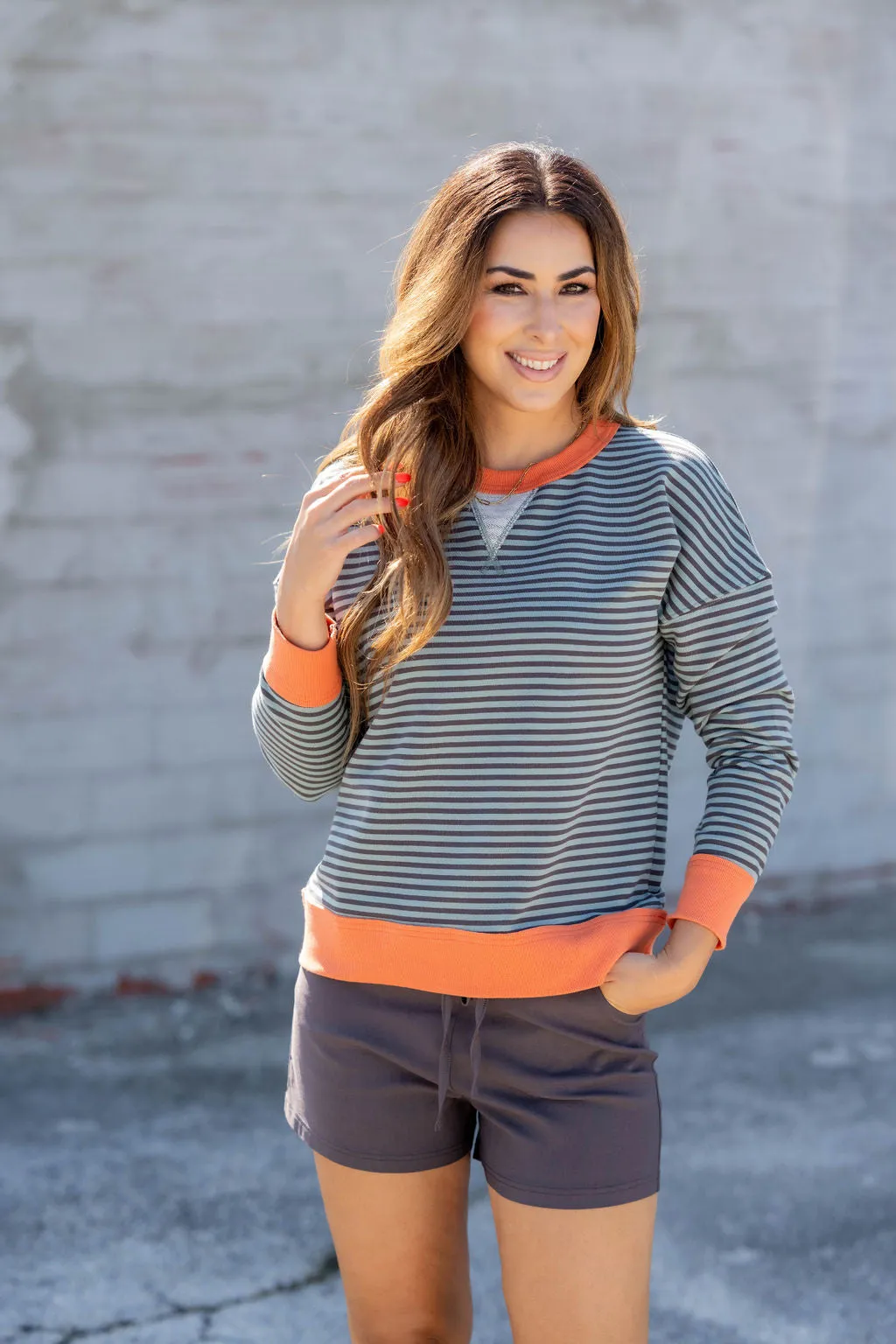 Colorpop Striped Sweatshirt