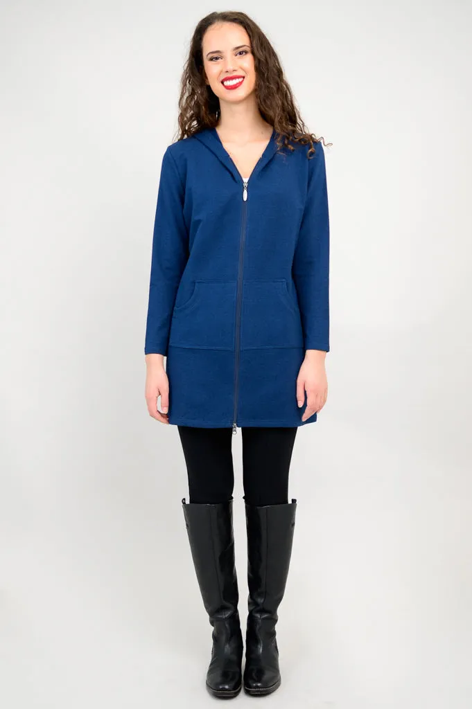 Cortes Jacket, Indigo, Bamboo Fleece