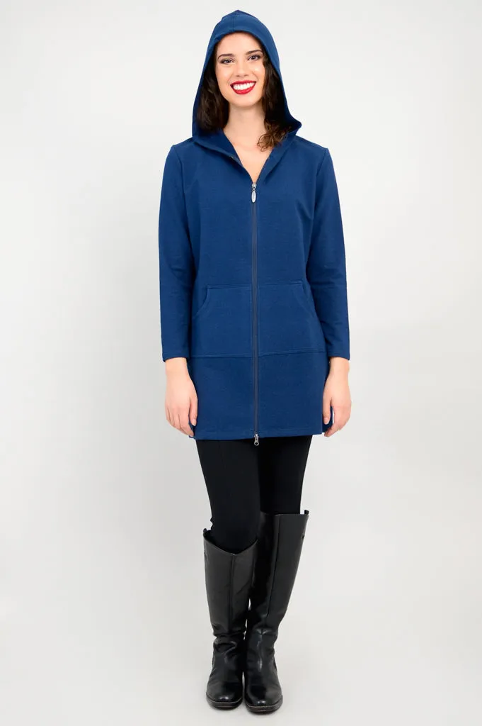 Cortes Jacket, Indigo, Bamboo Fleece