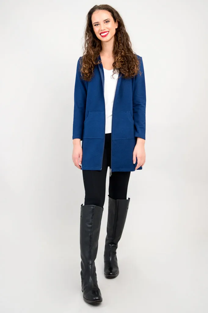 Cortes Jacket, Indigo, Bamboo Fleece