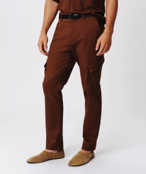 Cotton Twill Cargo Pant - Pecan Brown