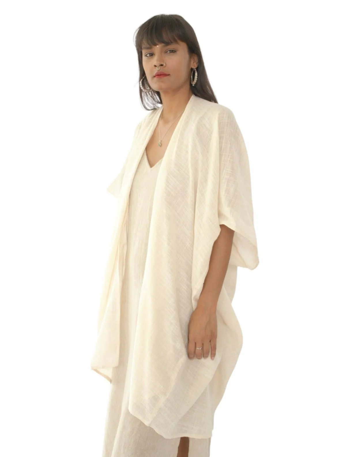 Cream Organic Cotton Shrug