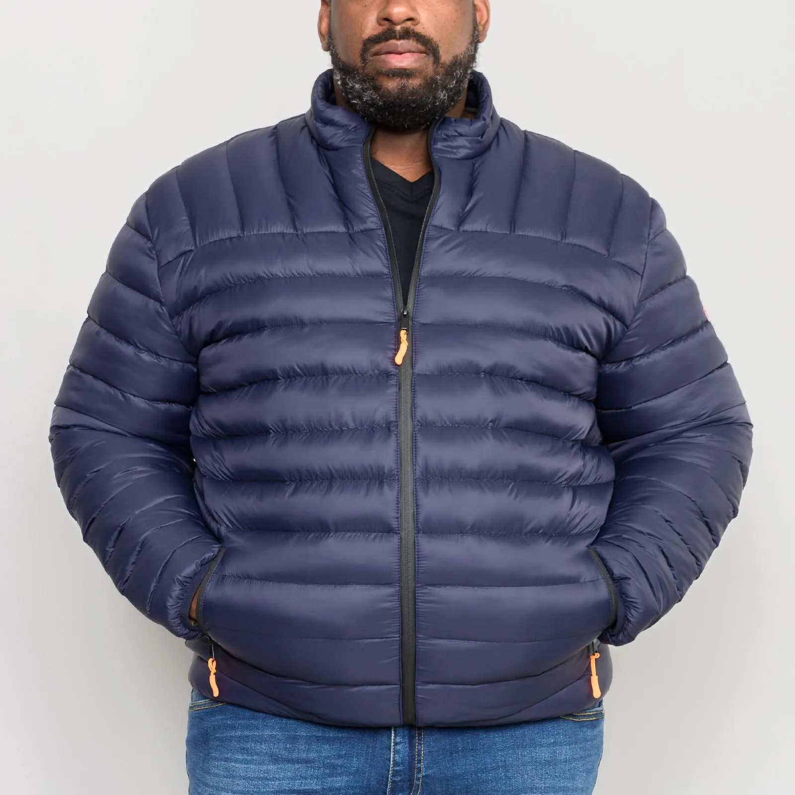 D555 Mens Limehouse Big & Tall Puffer Jacket - Navy